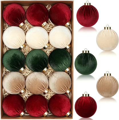 Adornos de bola de Navidad de 15 quilates, decoración de árbol de N...