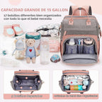 DERJUNSTAR Mochila para pañales \u2013 Bolsa de pañales de gran cap...