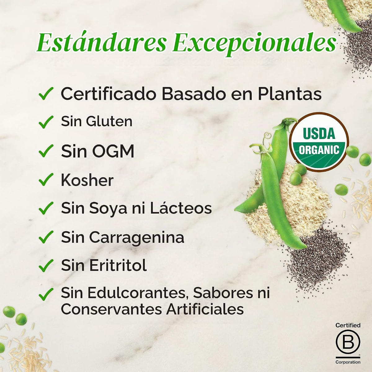 Polvo proteico a base de plantas orgánicas de la marca Orgain, sabo...