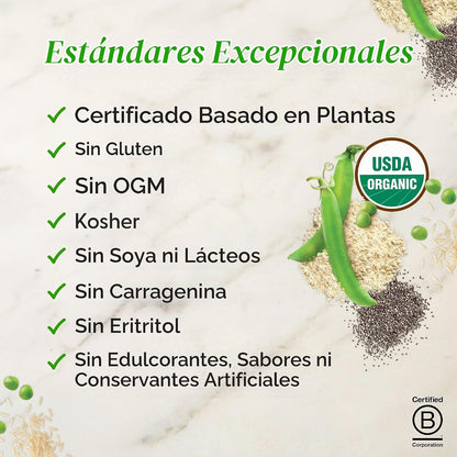 Polvo proteico a base de plantas orgánicas de la marca Orgain, sabo...