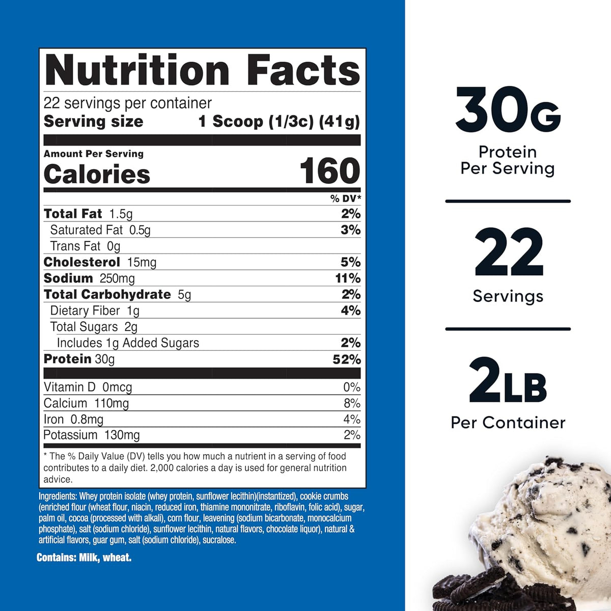 Nutricost - Proteína aislada de suero de leche, sabor galletas con...