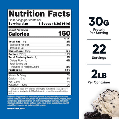 Nutricost - Proteína aislada de suero de leche, sabor galletas con...