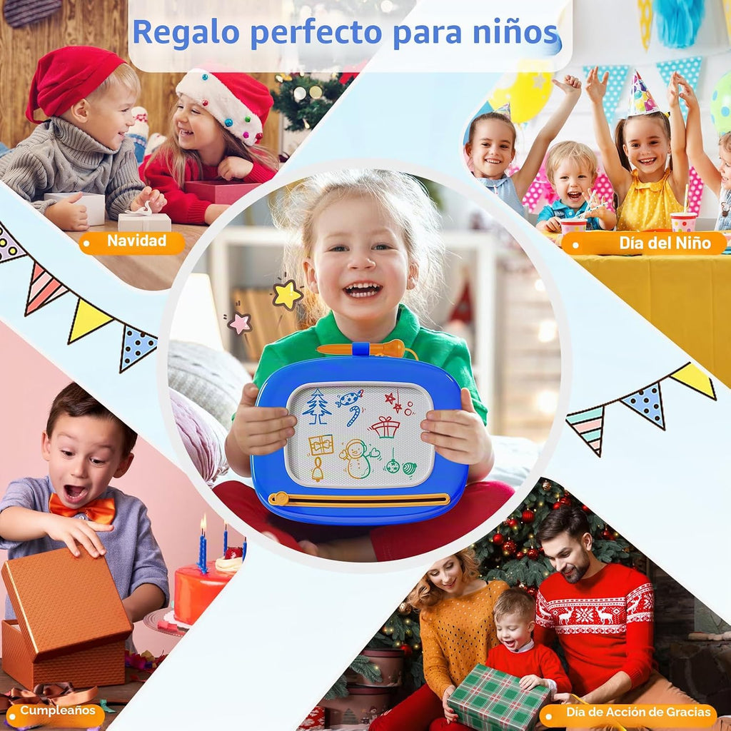 Kikidex Juguetes para niños de 1 a 3 años, tablero magnético de dib...