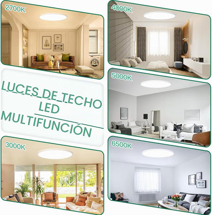 Brightever Lámpara de techo de montaje empotrado grande regulable d...