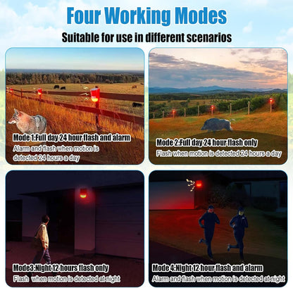 Qualirey Paquete de 12 alarmas con sensor de movimiento solar, luz...