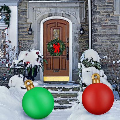 Jetec 2 bolas inflables gigantes de Navidad de 32 pulgadas, color r...