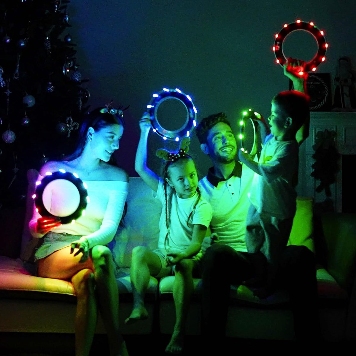 TOSY - Anillo volador \u2013 36 LED RGB multicolor, súper brillante...