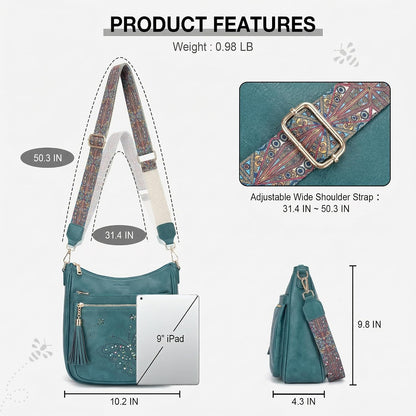 KITEVIUN - Bolsos tipo bandolera medianos para mujer, modernos, bol...