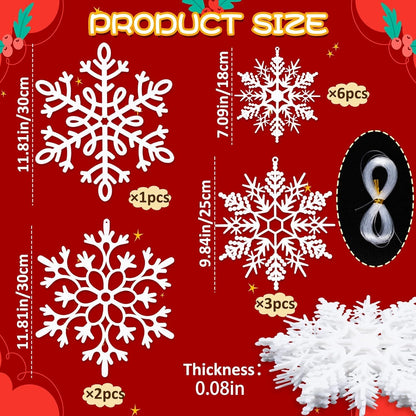 kockuu Decoraciones grandes de copos de nieve colgantes de Navidad...
