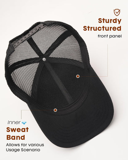 FURTALK Gorra de béisbol de malla estructurada para hombre, ajustab...