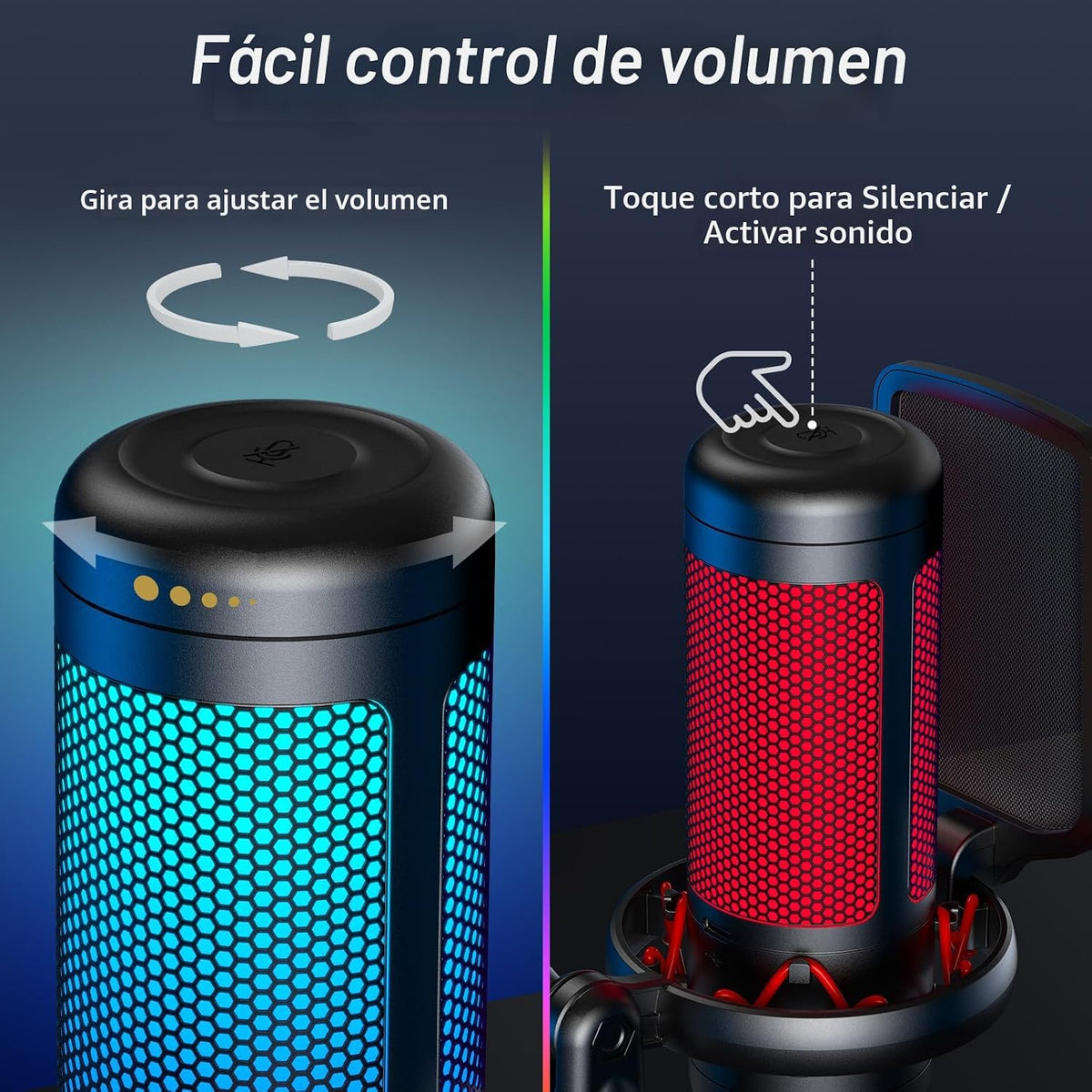 TONOR Juego de micrófonos para juegos, micrófono de condensador par...