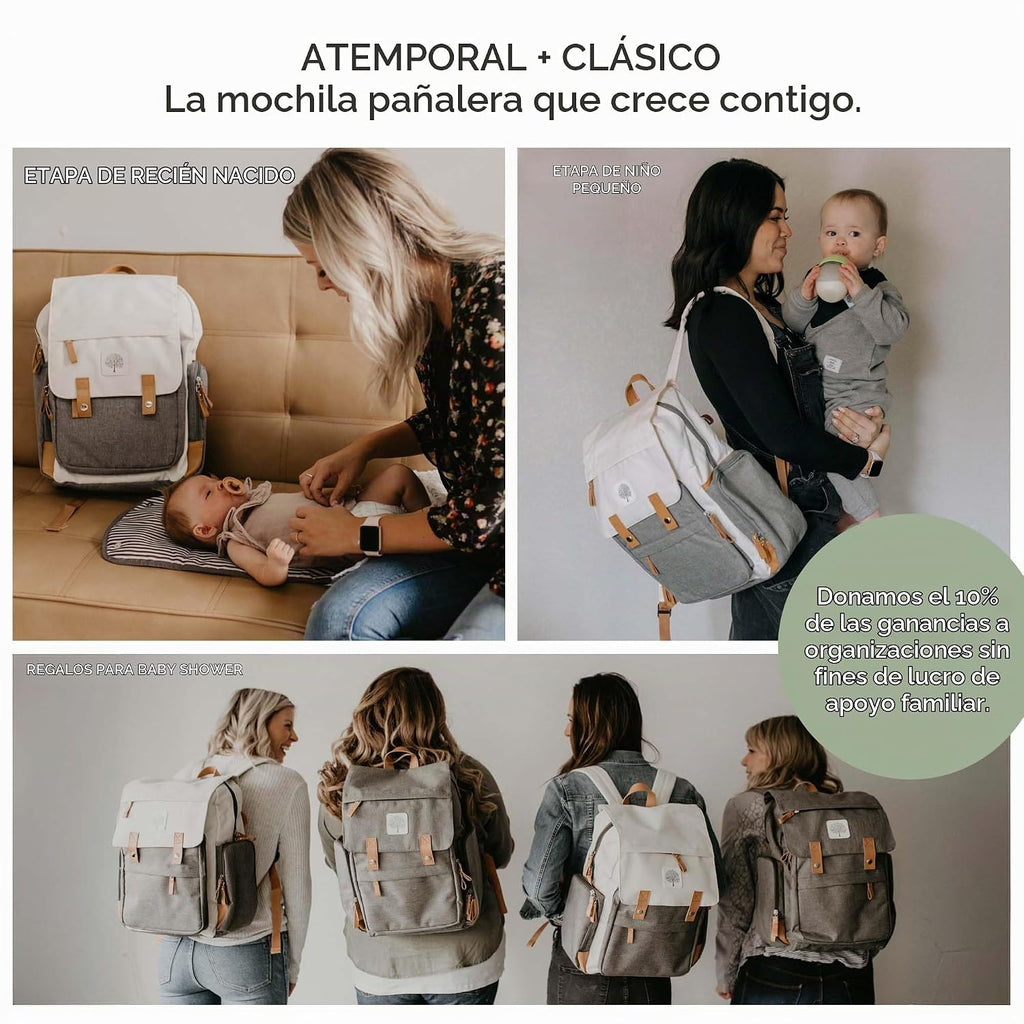 Parker Baby Co. - Mochila para pañales con cambiador, color crema |...