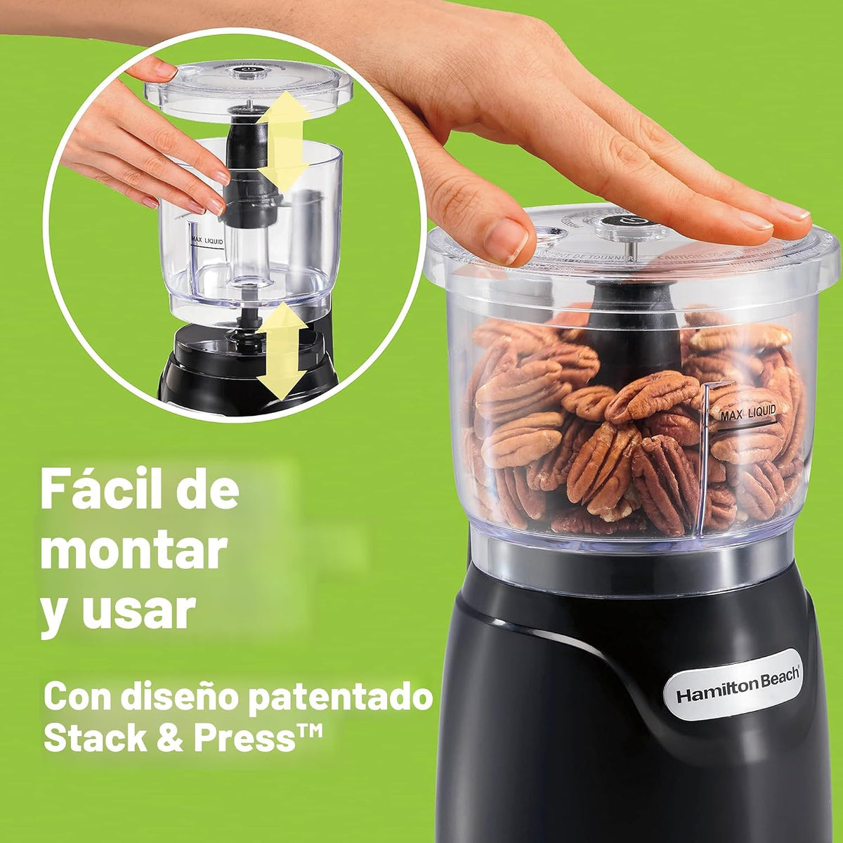 Picadora de verduras eléctrica y miniprocesador de alimentos Hamilt...