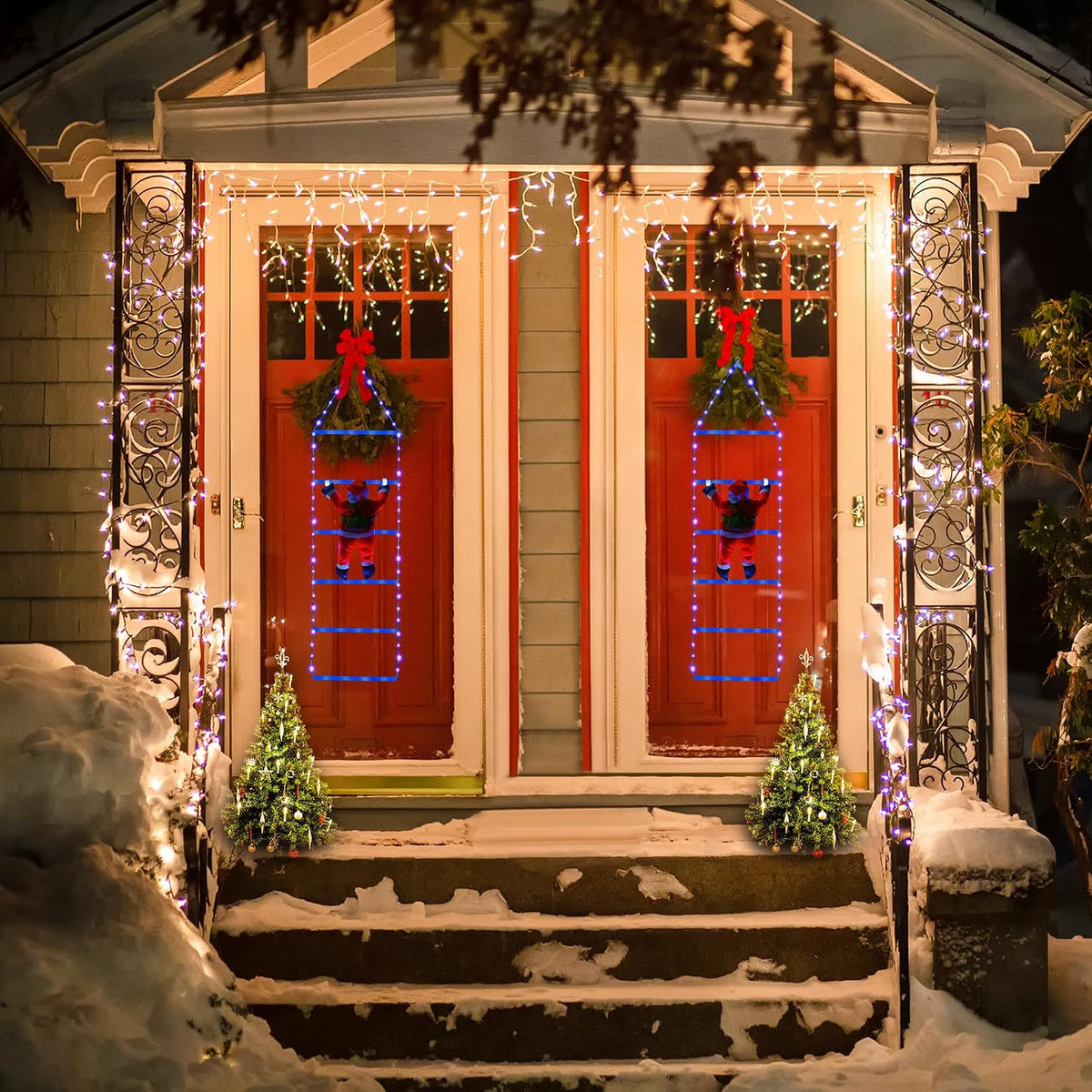 Toodour Luz LED de Navidad, luces decorativas de escalera de Navida...