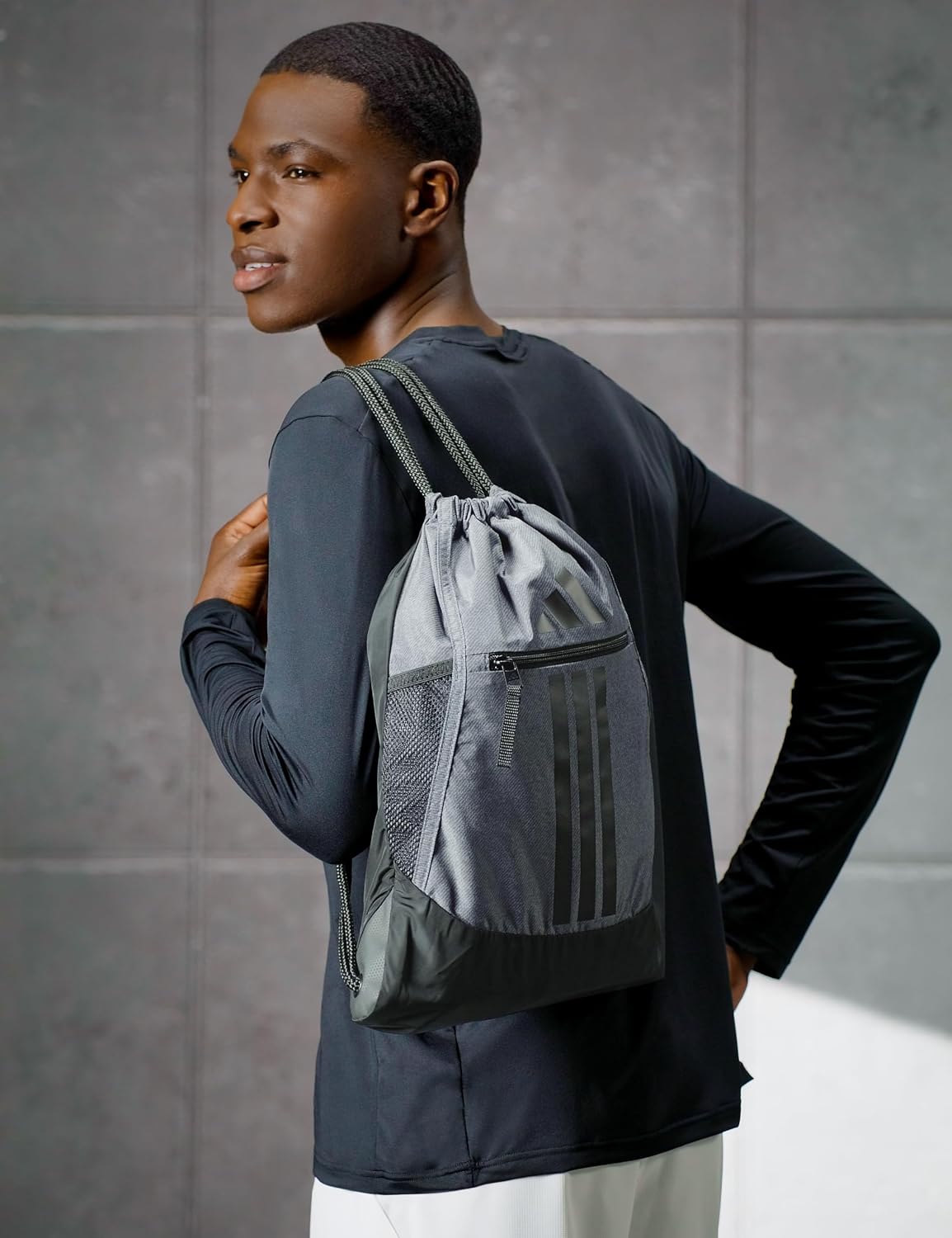 adidas Alliance - Mochila con cordón para deportes, bolsa de gimnas...