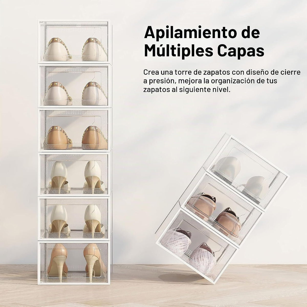 Cajas de almacenamiento de zapatos XXL, paquete de 12, organizador...