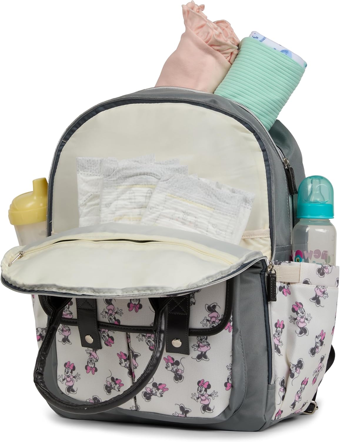 Disney Mochila para pañales con cambiador Minnie Mouse \u2013 Bolsa...