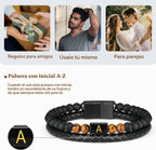 LUXEJEW Regalos para Hombres – Pulsera para Hombre, Pulsera con Ini...