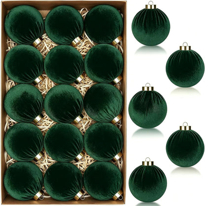 Adornos de bola de Navidad de 15 quilates, decoración de árbol de N...