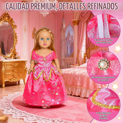 Lavwix Juego de 9 piezas de ropa para muñecas americanas para muñec...