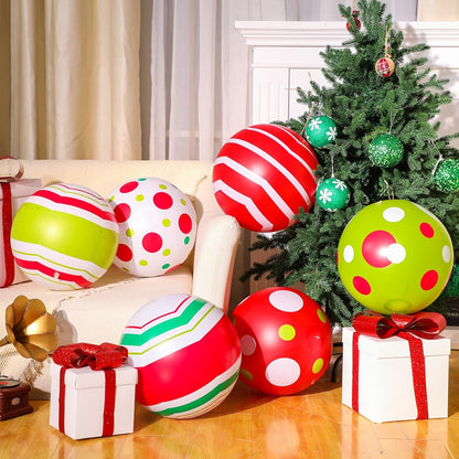 Jetec - 12 bolas inflables gigantes de Navidad de 24 pulgadas para...