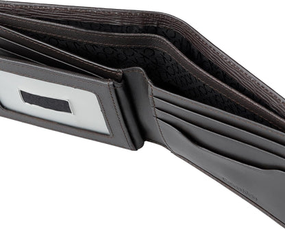 Calvin Klein Billetera plegable minimalista de piel RFID para hombr...