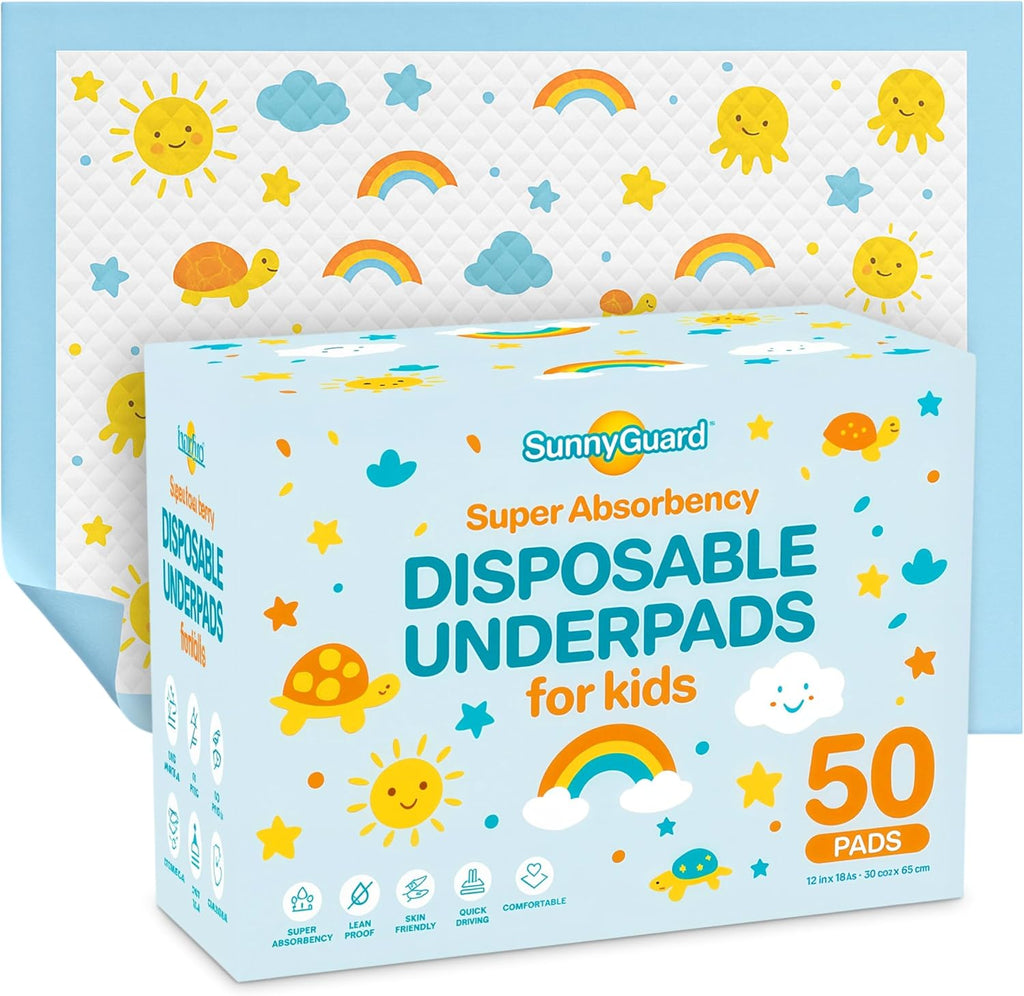 SunnyGuard Cambiadores desechables para bebé de 13 x 18 pulgadas, 5...