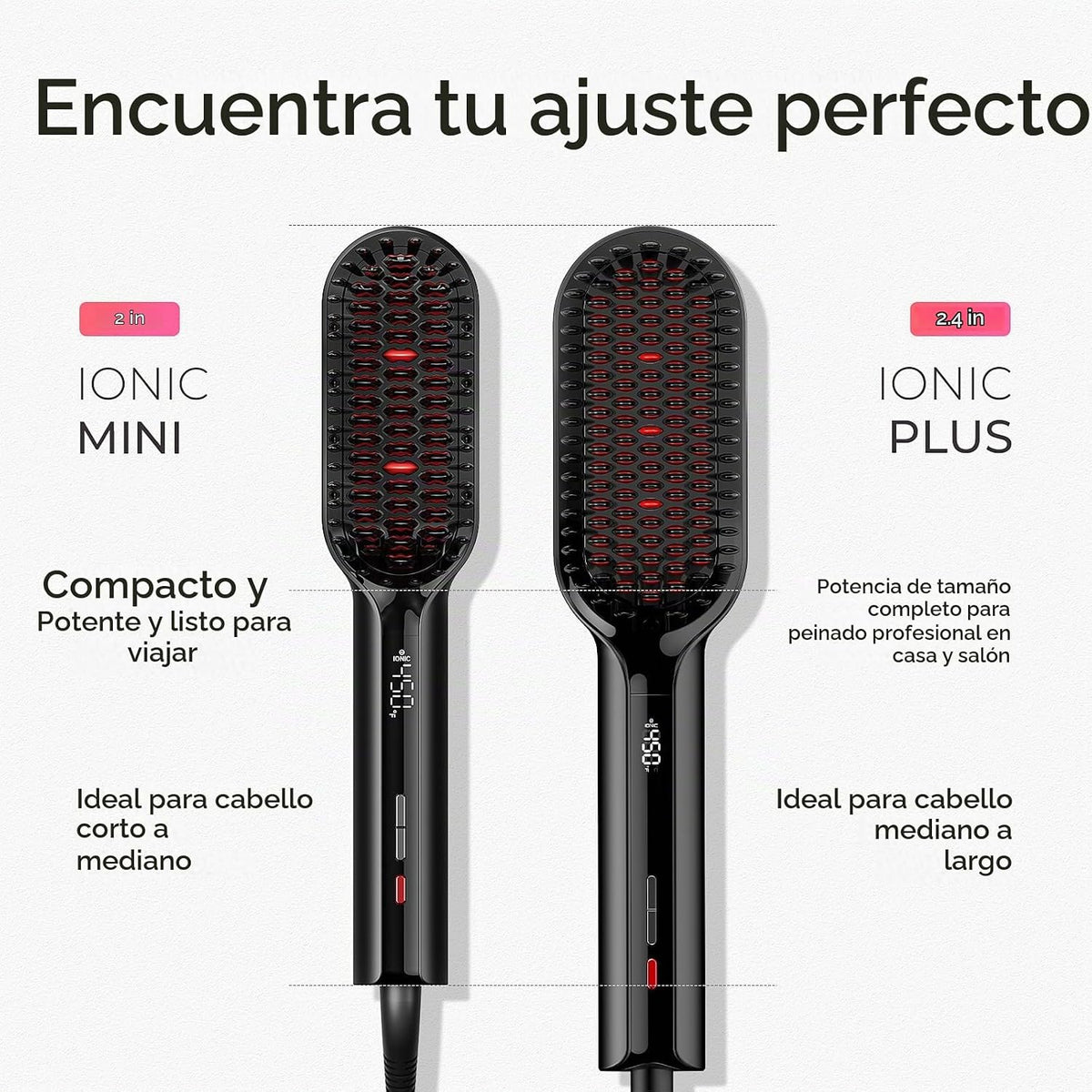 TYMO Cepillo Alisador de Cabello \u2013 Cepillo Alisador Compacto I...