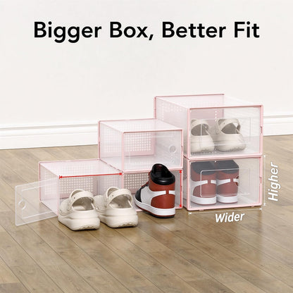 Foluck Caja organizadora de almacenamiento de zapatos, tamaño XL |...
