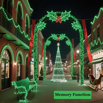Tcamp 500 luces LED verdes de Navidad de 164 pies, 8 modos, tempori...