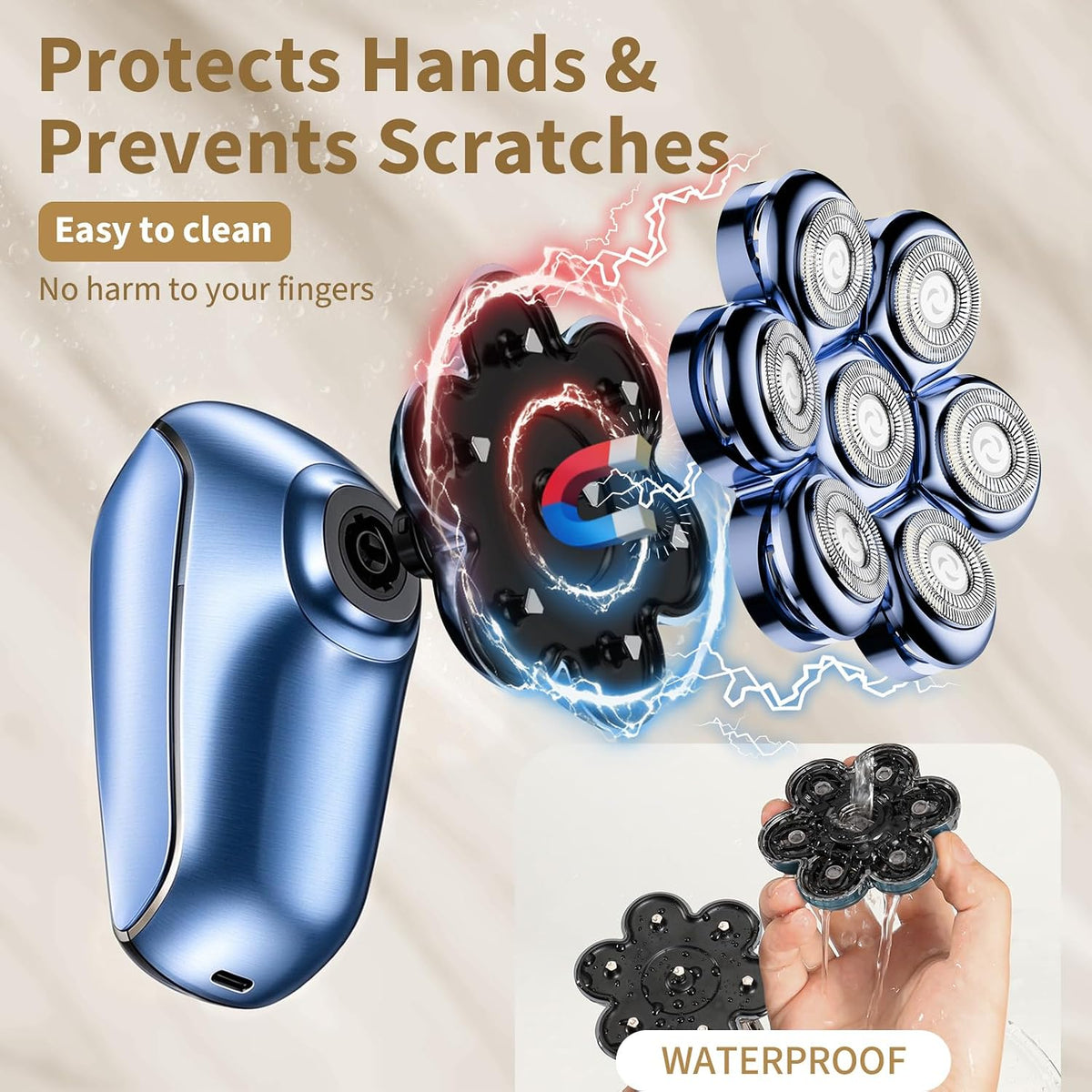 SHPAVVER Afeitadoras de cabeza para hombres calvos: kit de aseo imp...