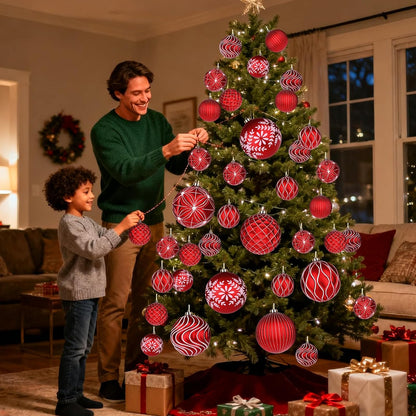 Lanpn 6 bolas de Navidad grandes de 6 pulgadas, decoraciones colgan...