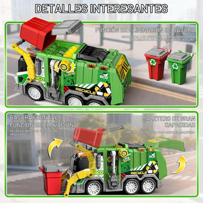 BLUEYAK - Camión de basura grande para niños, limpiador ECO City co...