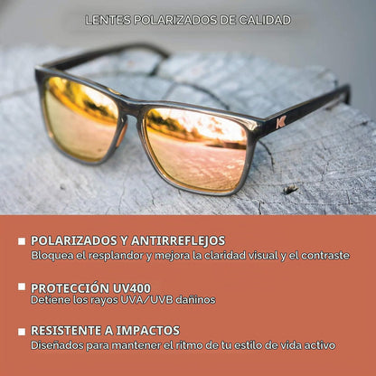 Knockaround Gafas de sol polarizadas cuadradas para hombres y mujer...