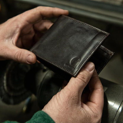 Carhartt Cartera de cuero marrón claro aceite | Cartera para hombre...