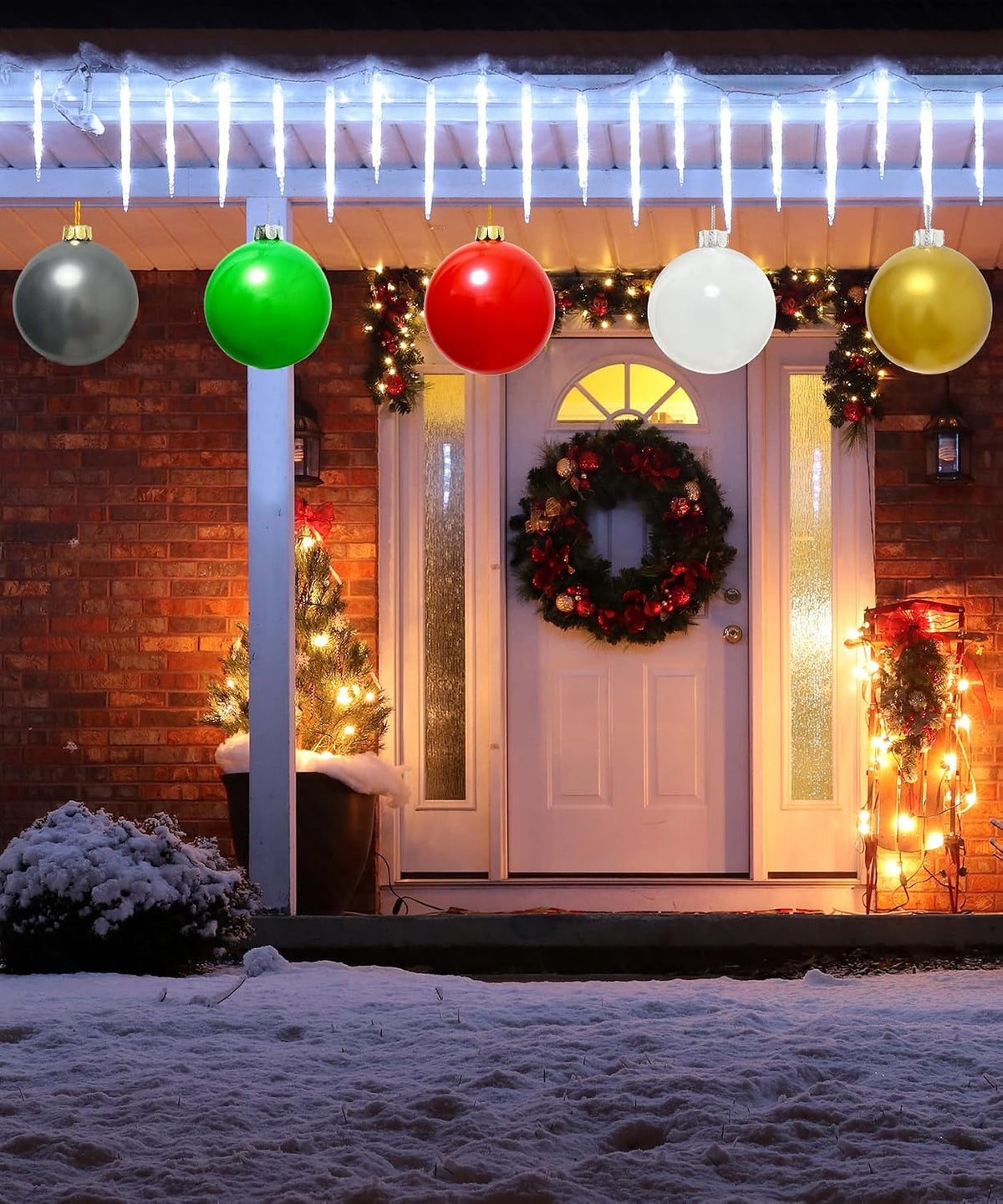 Huoety Bolas inflables de adornos de Navidad, decoración interior y...