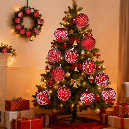Lanpn 6 bolas de Navidad grandes de 6 pulgadas, decoraciones colgan...