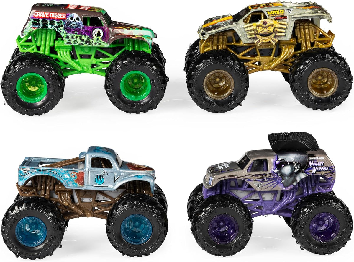 Monster Jam, Official Reveal The Steel - Paquete de 4 camiones mons...