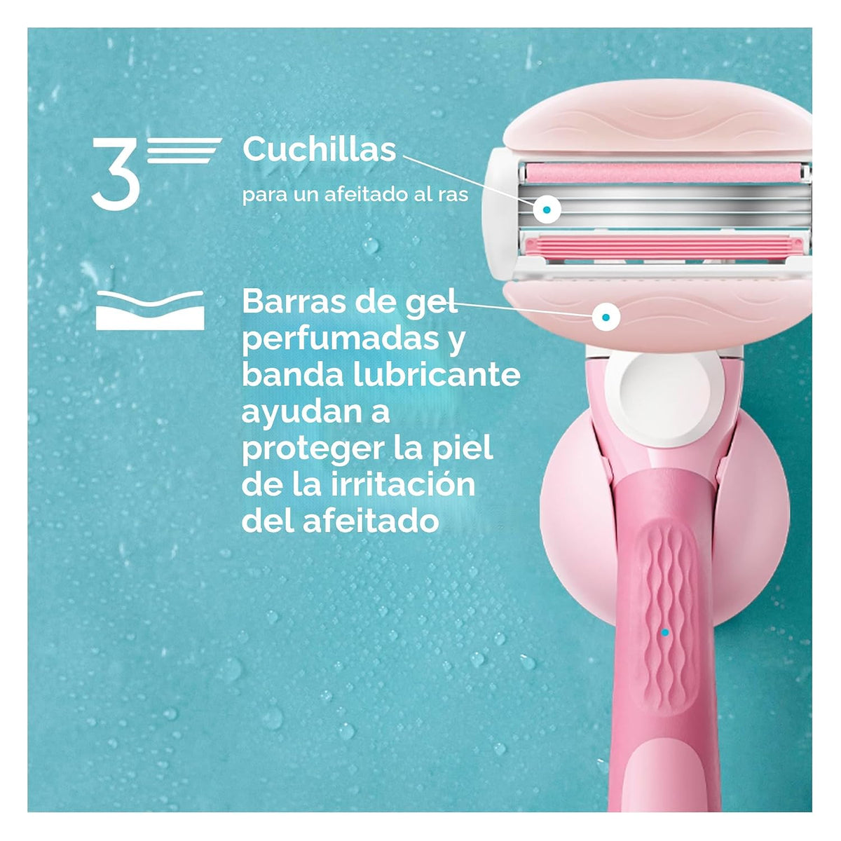 Gillette Venus ComfortGlide White Tea - Cuchillas de afeitar para m...