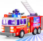 JOYIN - Camión de bomberos LED de juguete - Proyecciones LED y sire...