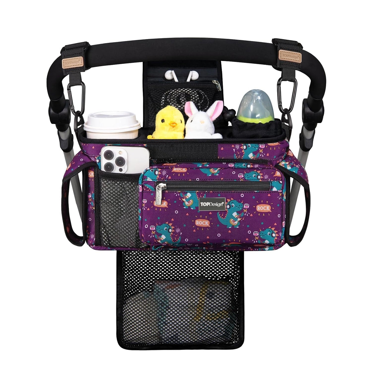 TOPDesign Organizador universal para cochecito de bebé, carrito de...