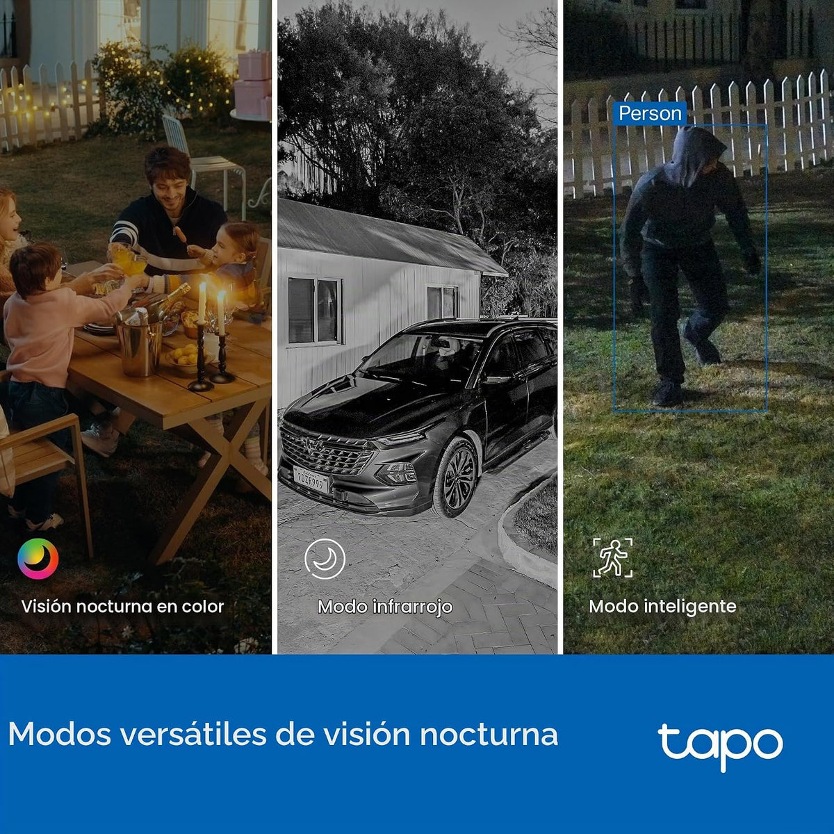 Tapo 2K Cámara de seguridad con cable panorámica/inclinable para in...