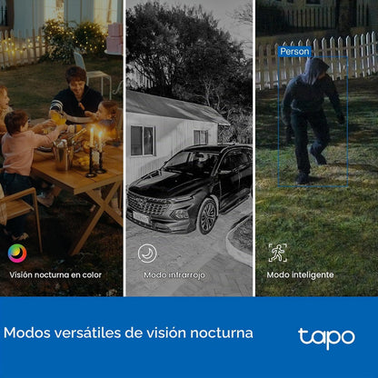 Tapo 2K Cámara de seguridad con cable panorámica/inclinable para in...