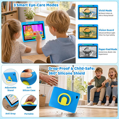 Tableta para niños Android 16 HD de 10 pulgadas con lápiz óptico y...