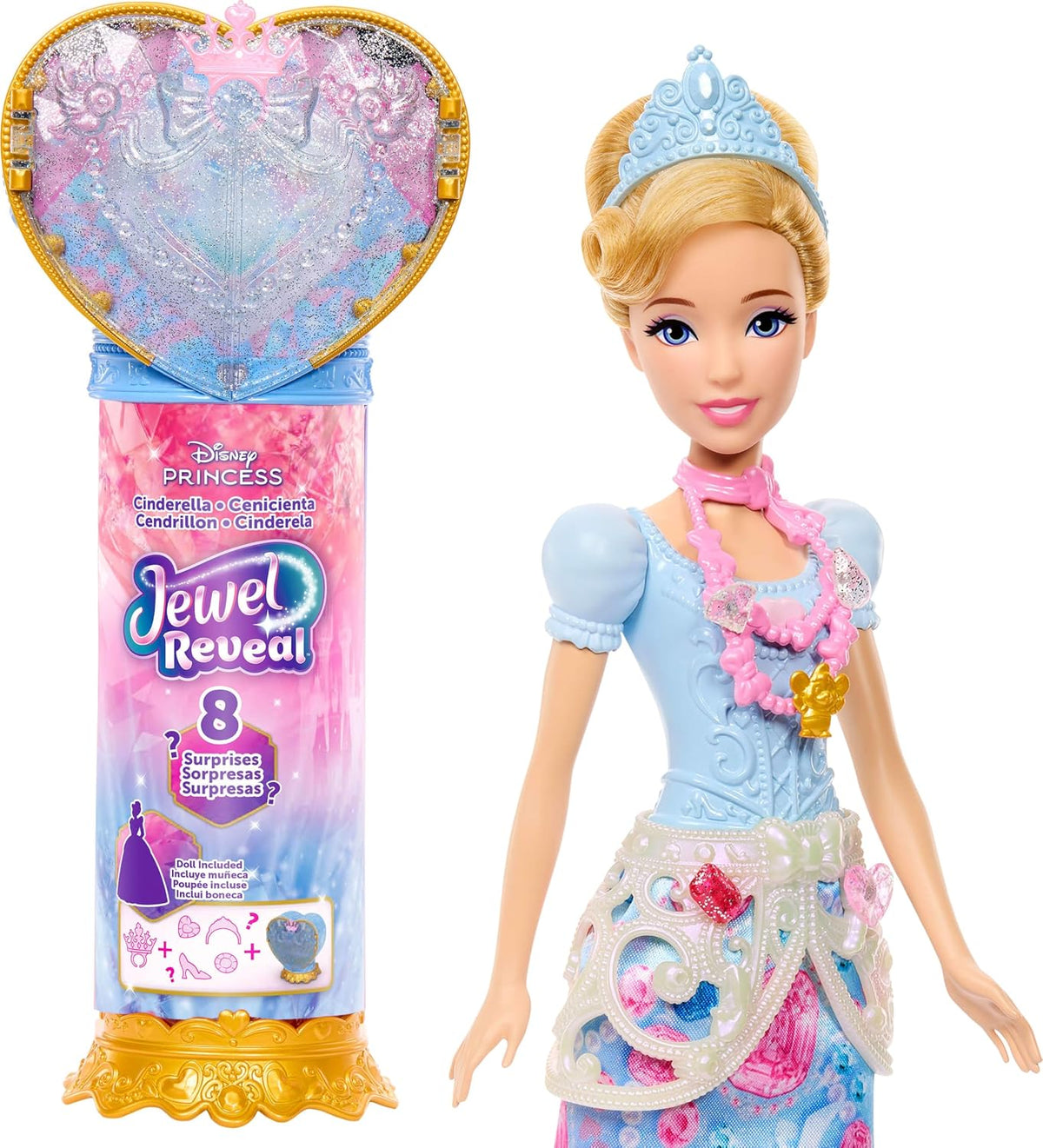 Disney Princesa Cenicienta Sorpresa Muñeca De Moda Y Accesorios | 8...