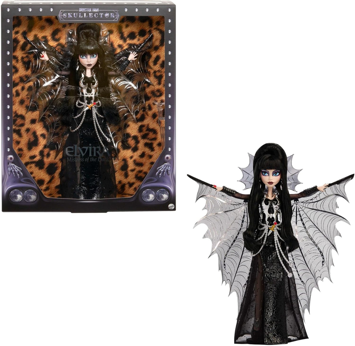 Monster High Skullector Elvira, amante de la muñeca oscura | Elvira...