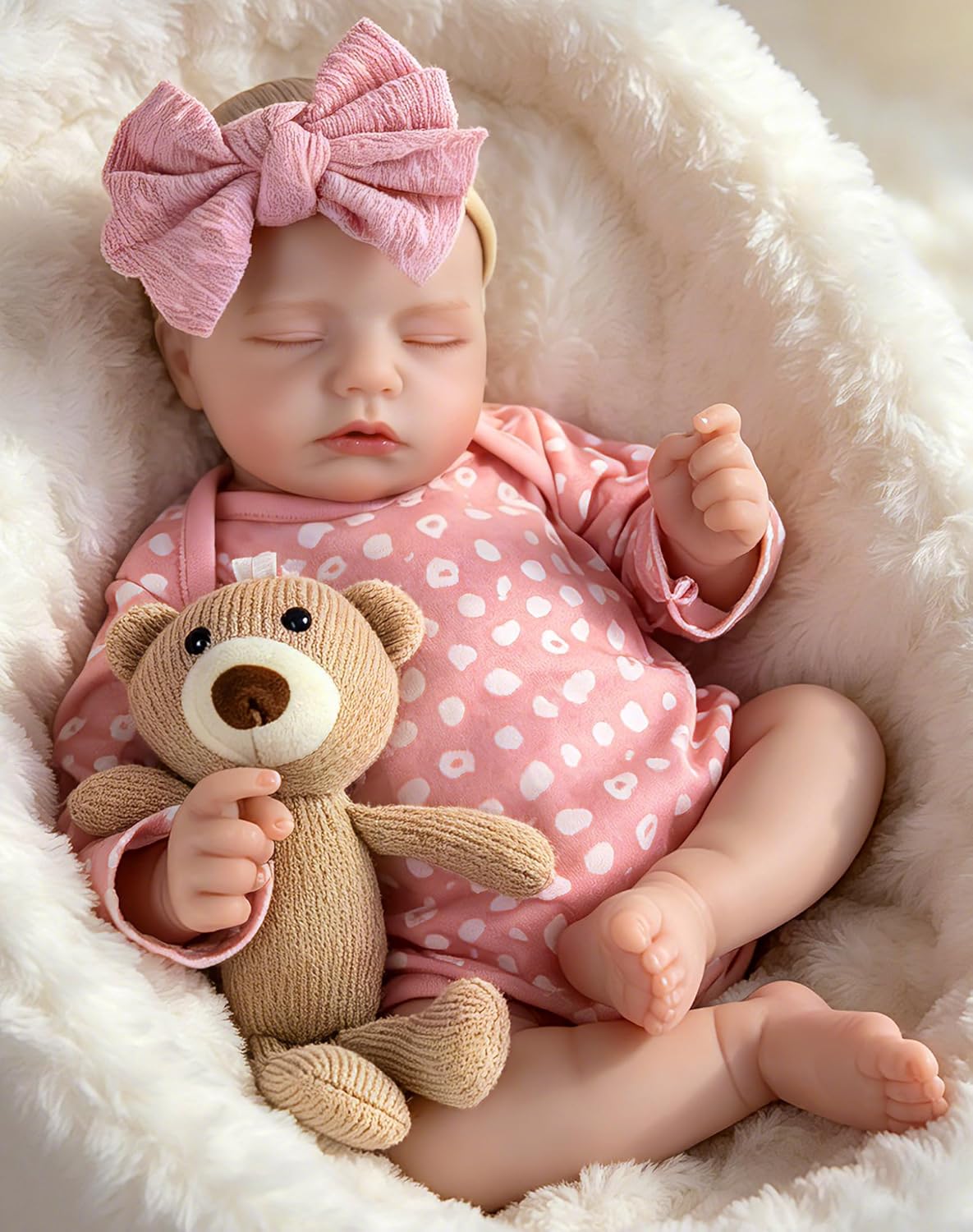 Aori Muñecas Reborn de 20 Pulgadas, niña Durmiente recién Nacida Re...