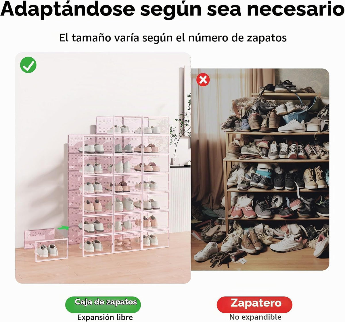 Foluck Caja de almacenamiento de zapatos, paquete de 15 organizador...