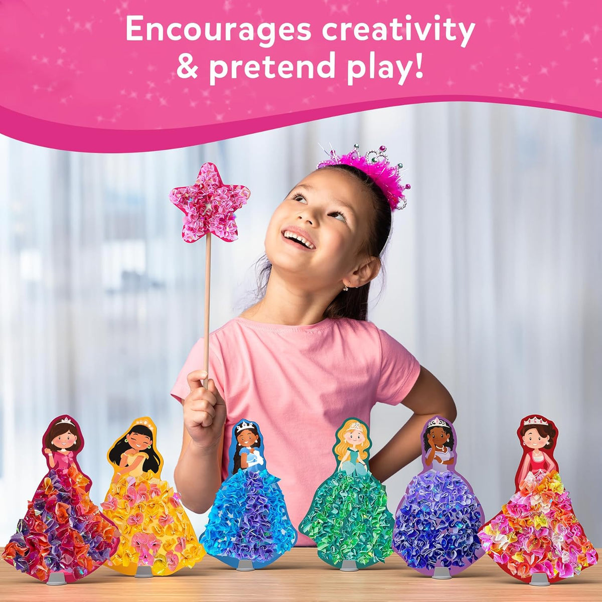 Skillmatics Poke-in Art Princesas mágicas, kit de manualidades de m...