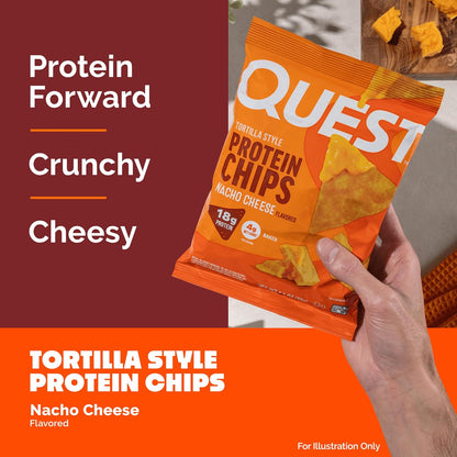 Quest Nutrition - Chips de proteína estilo tortilla de queso nacho,...